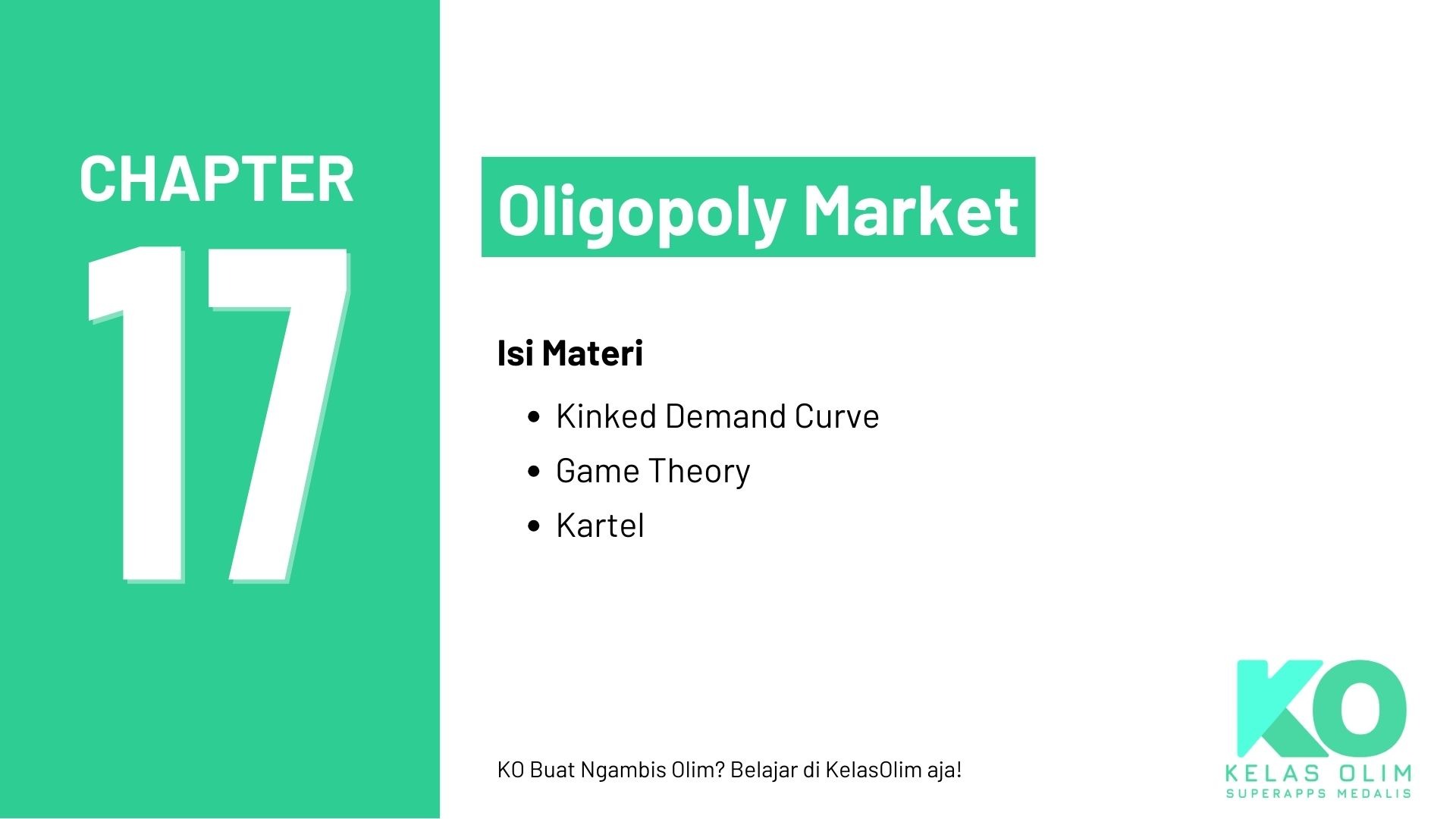 Chapter 17 - Oligopoly Market