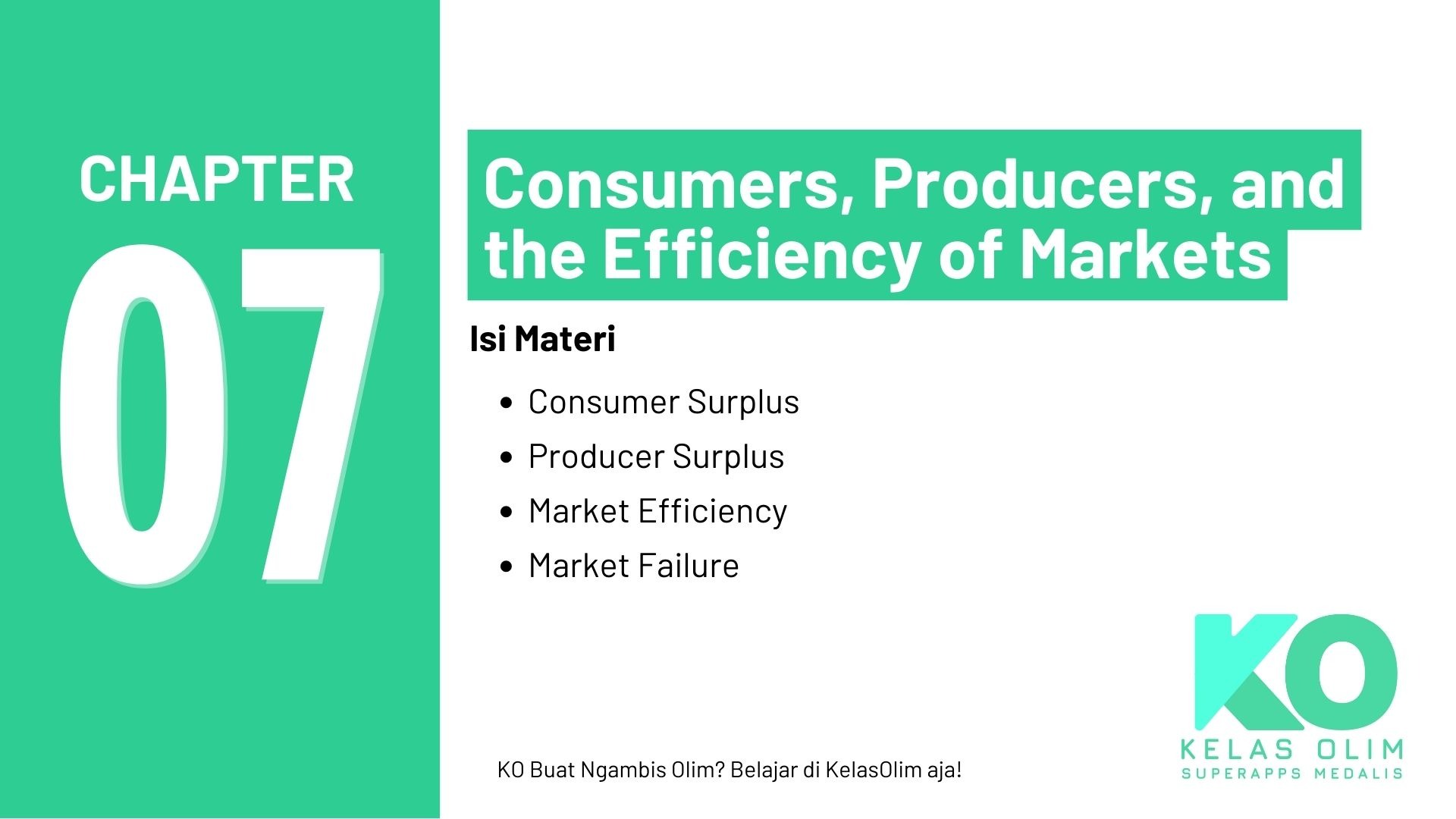 Chapter 7 - Consumers, Producers, and the Efficiency of Market