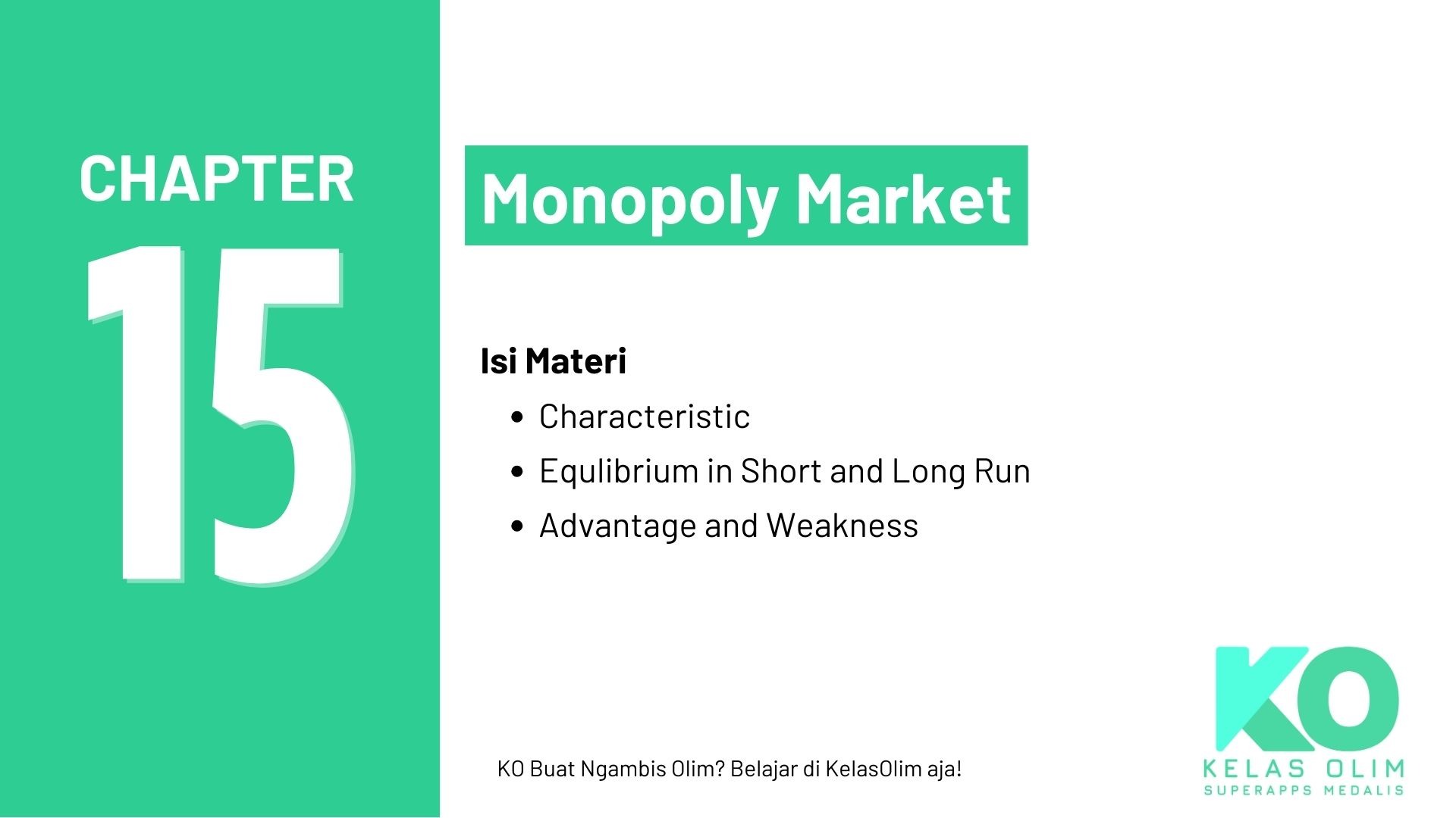 Chapter 15 - Monopoly Market