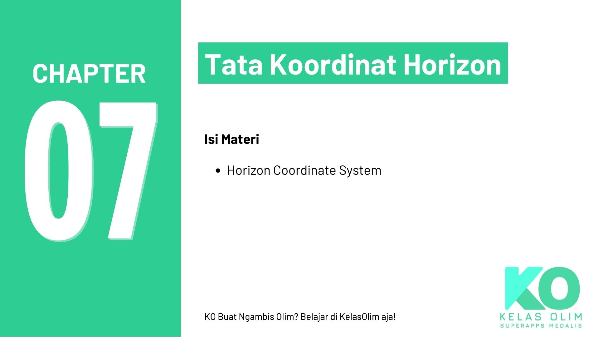Tata Koordinat Horizon