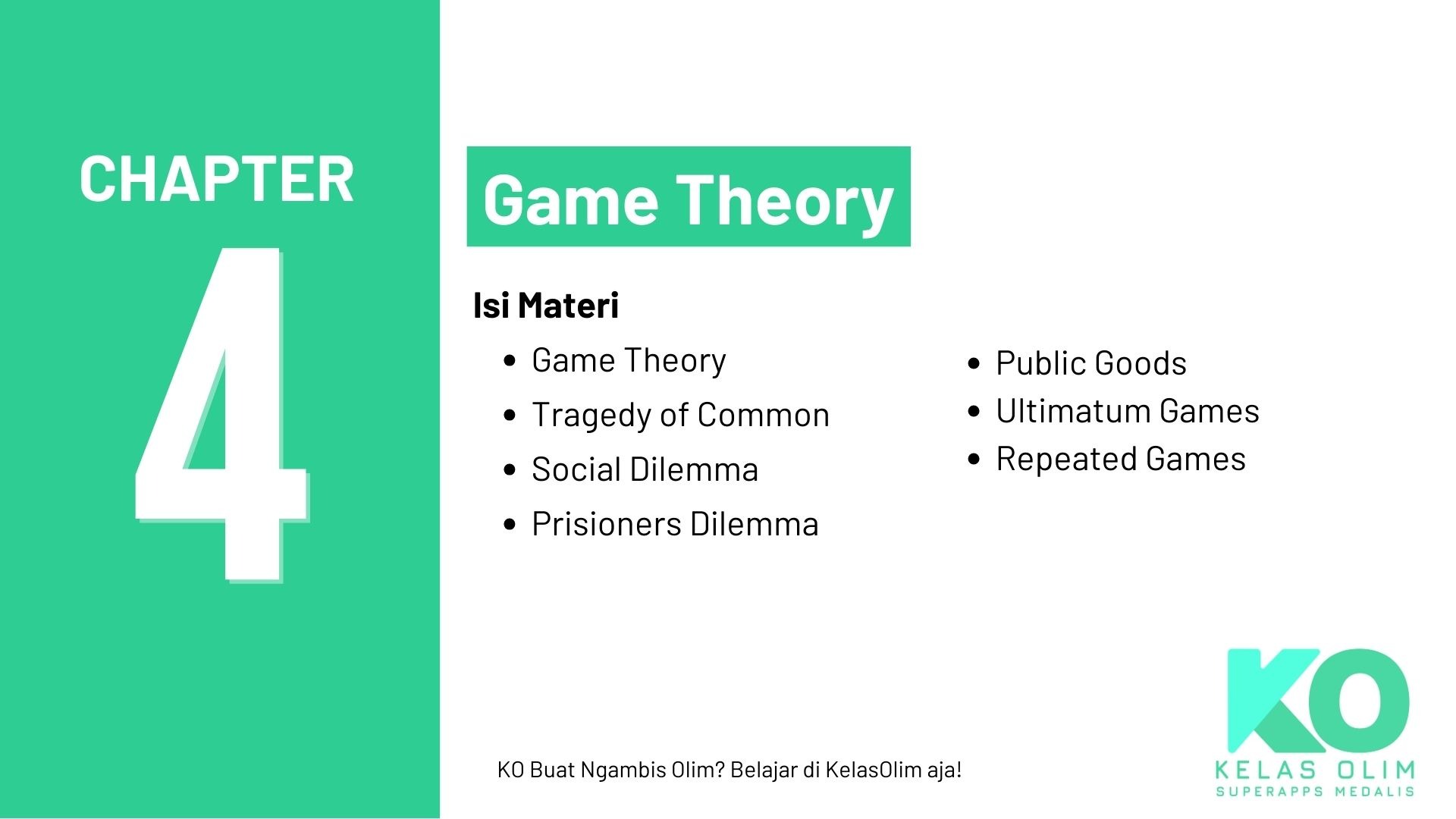 Chapter 4 - Game Theory