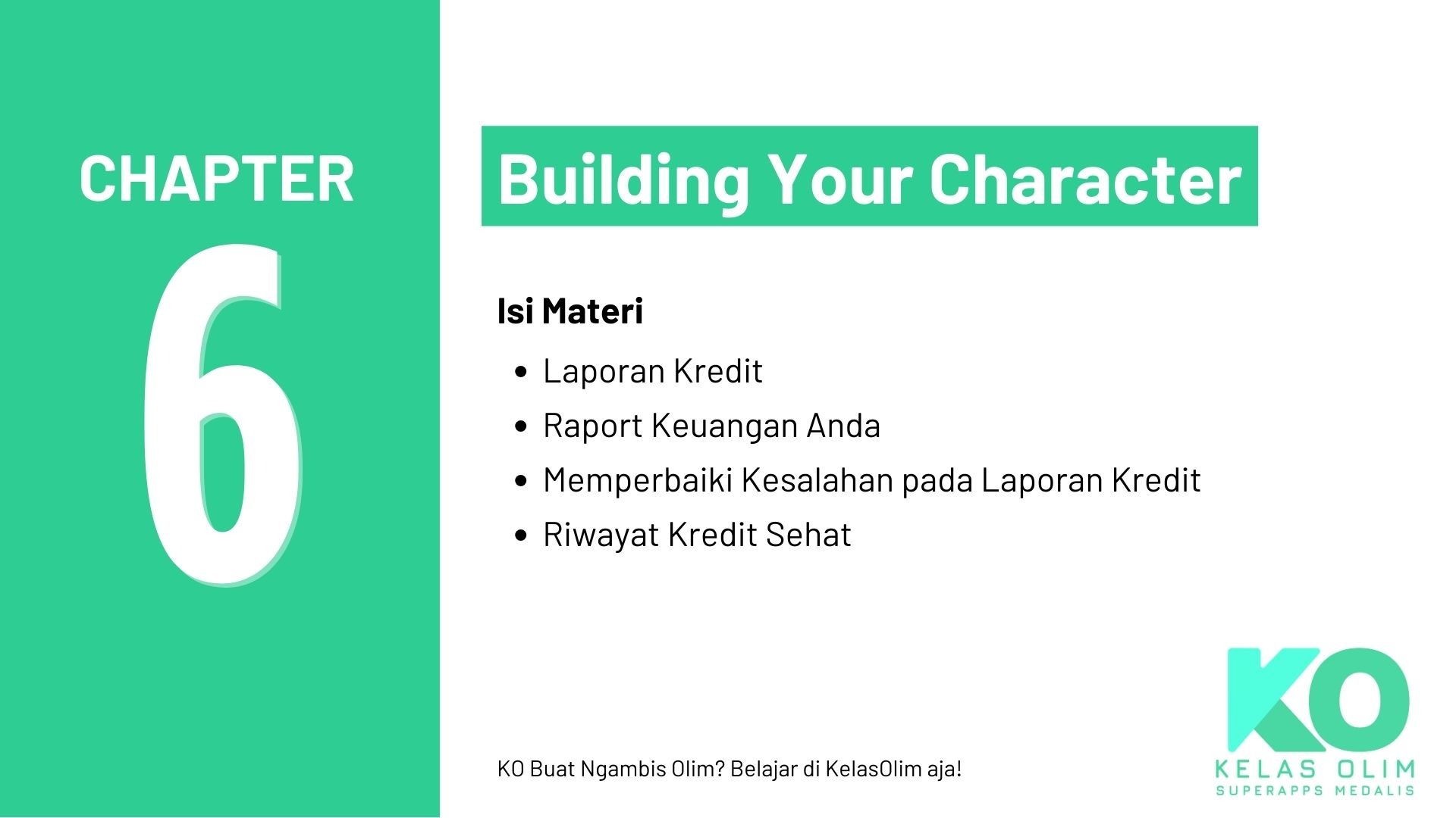 Chapter 6 - Building Your Character