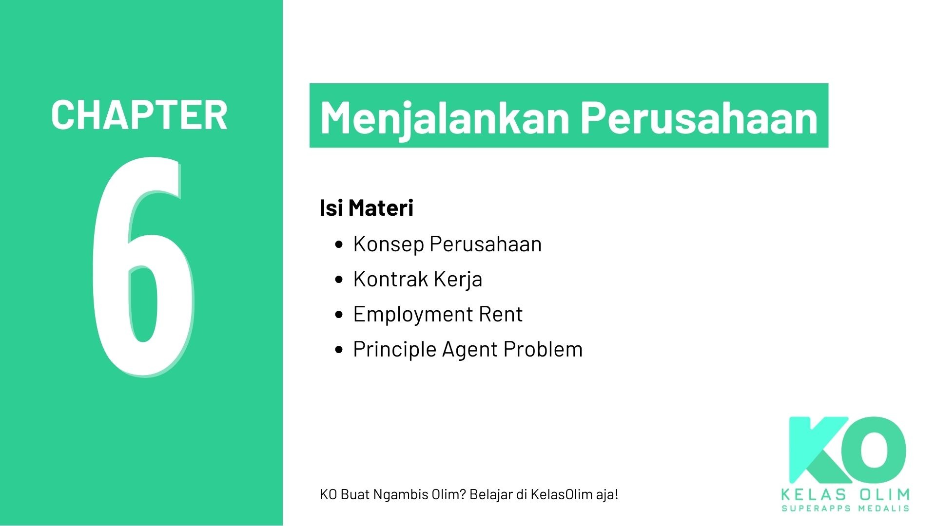 Chapter 6 - Menjalankan Perusahaan