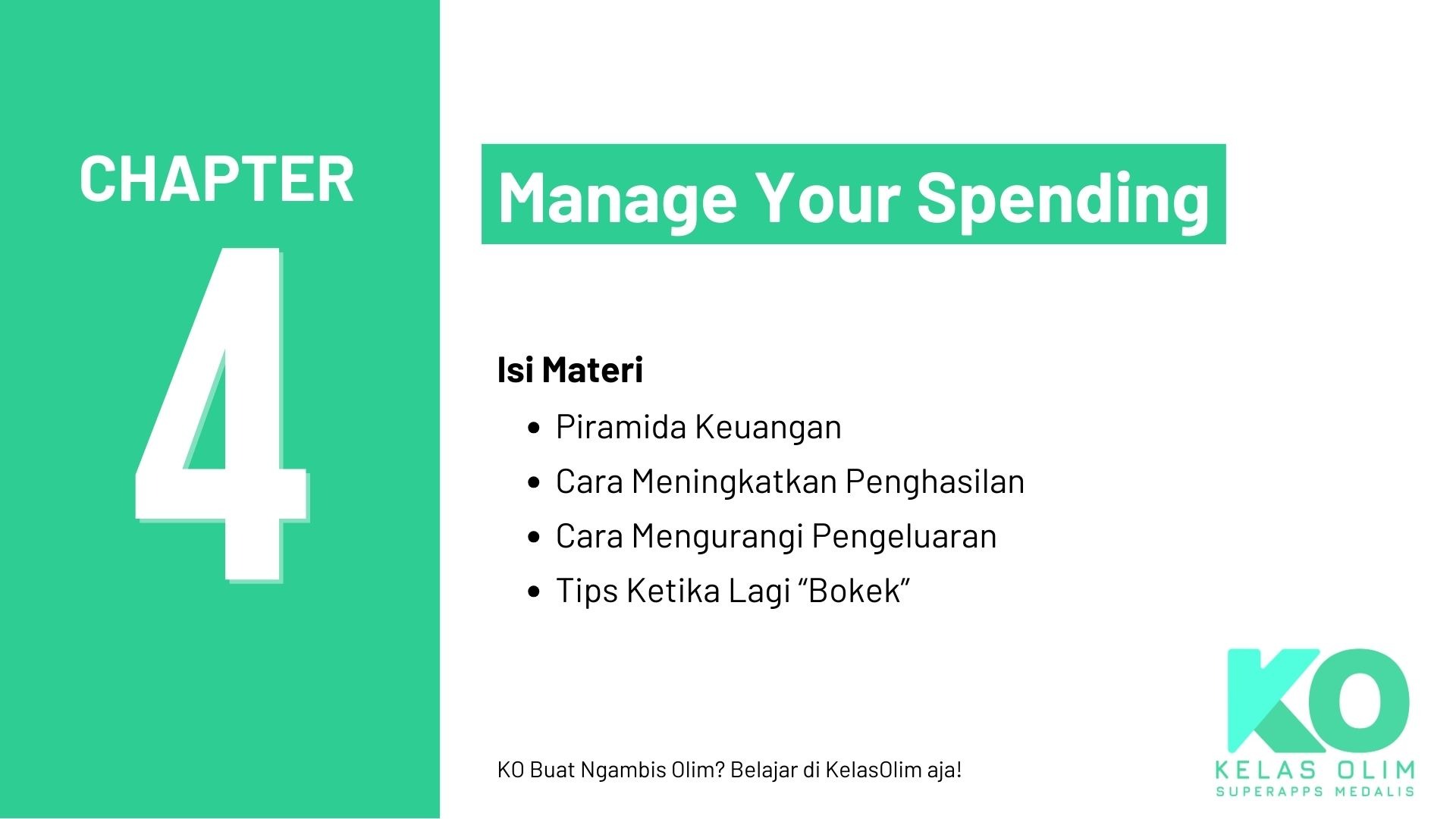 Chapter 4 - Manage Your Spending