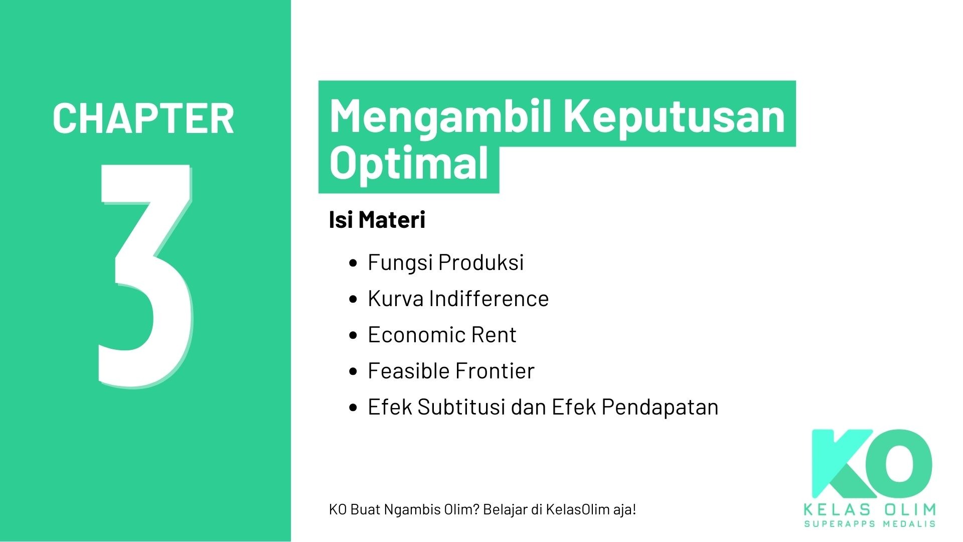 Chapter 3 - Mengambil Keputusan Optimal