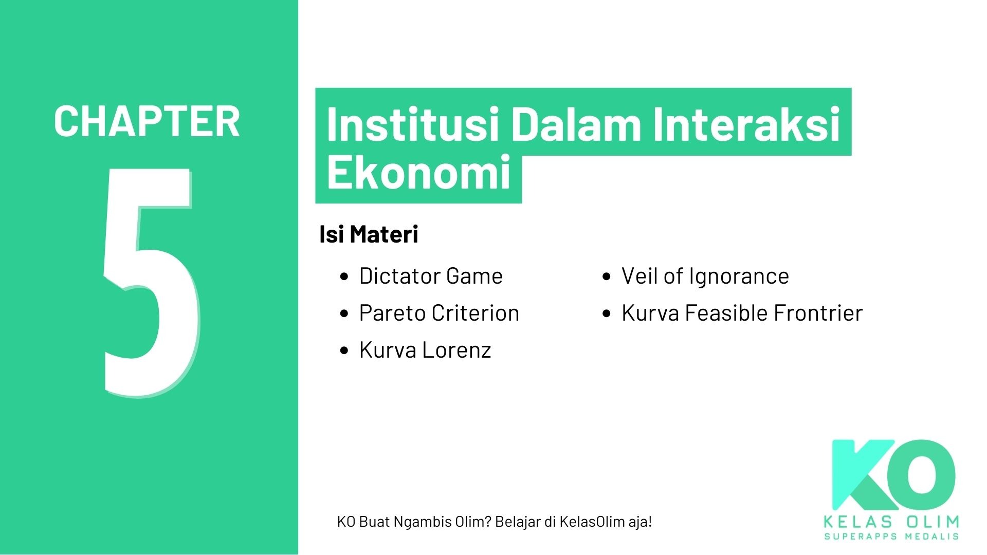 Chapter 5 - Institusi Dalam Interaksi Ekonomi