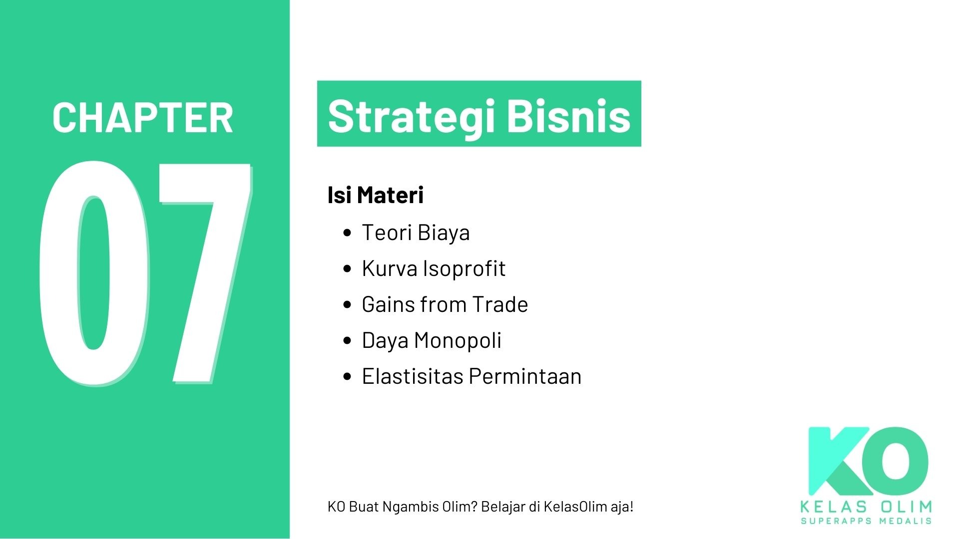 Chapter 7 - Strategi Bisnis