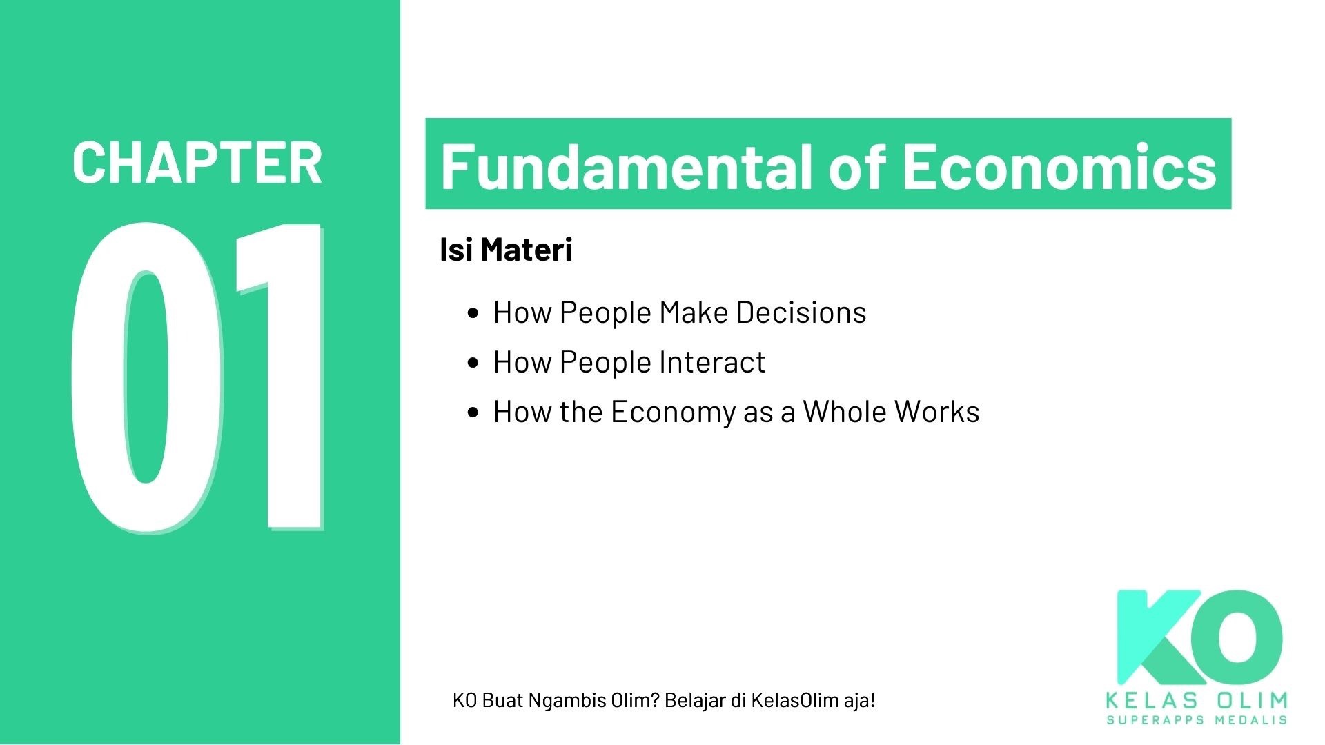 Chapter 1 - Fundamentals of Economics