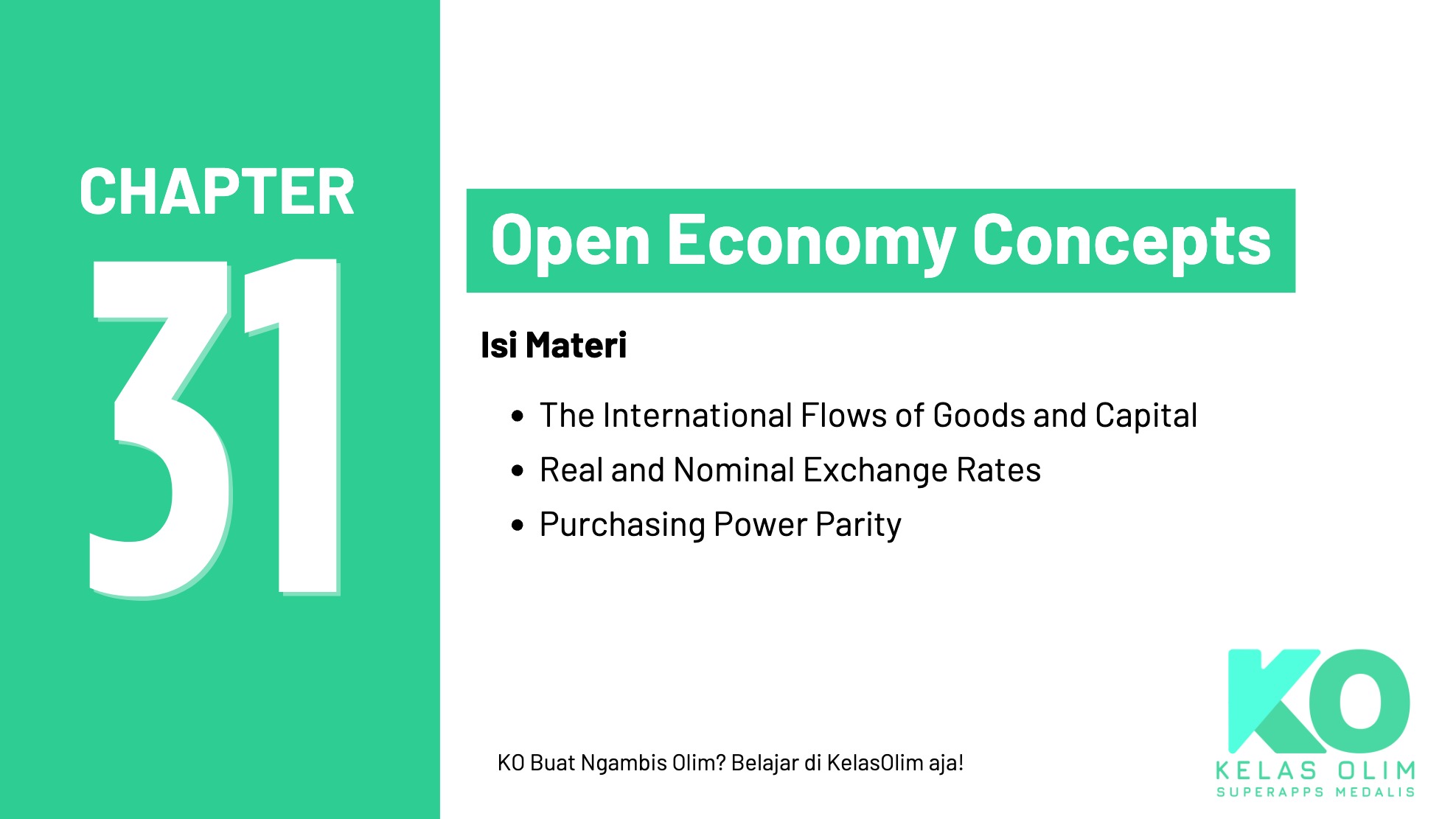 Chapter 31 - Open Economy Concepts