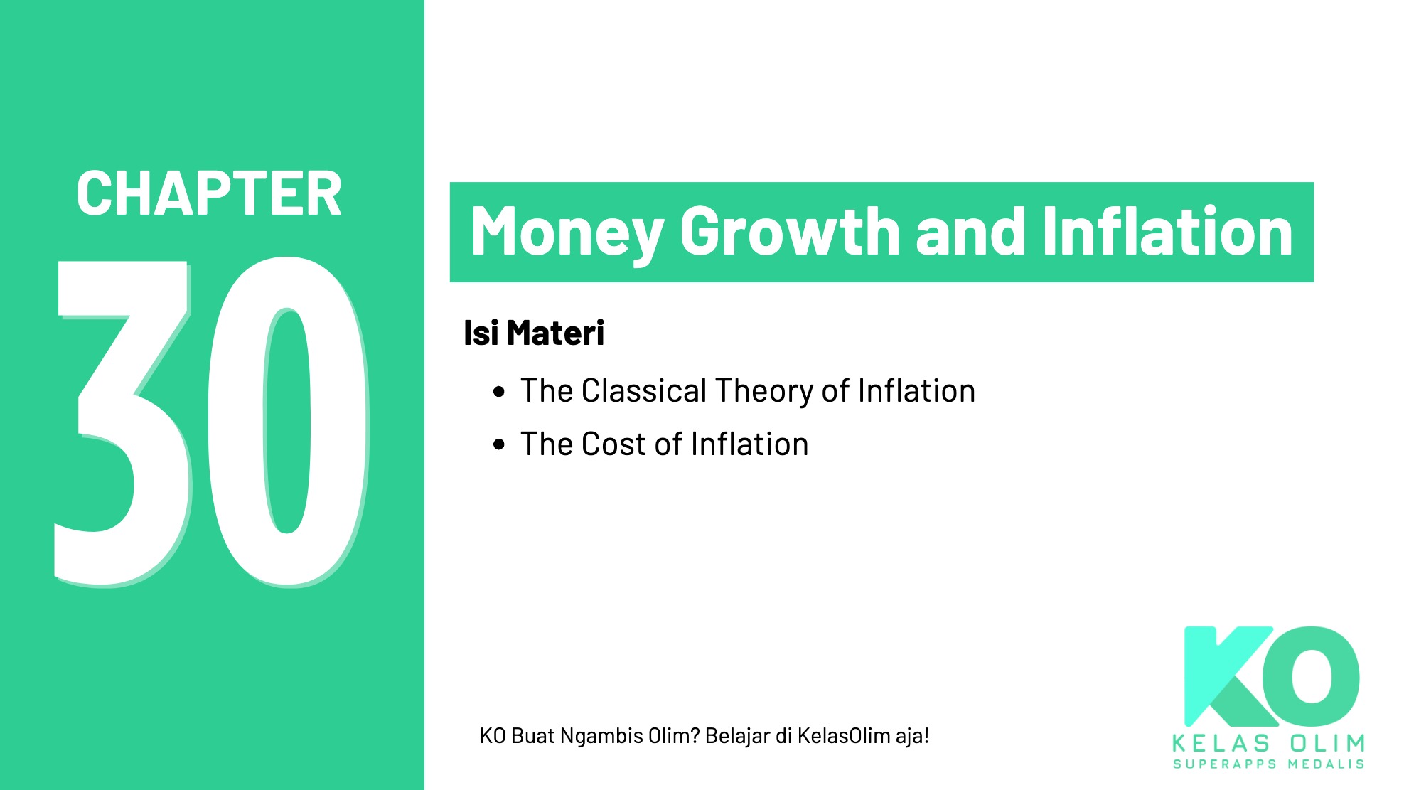 Chapter 30 - Money Growth and Inflation