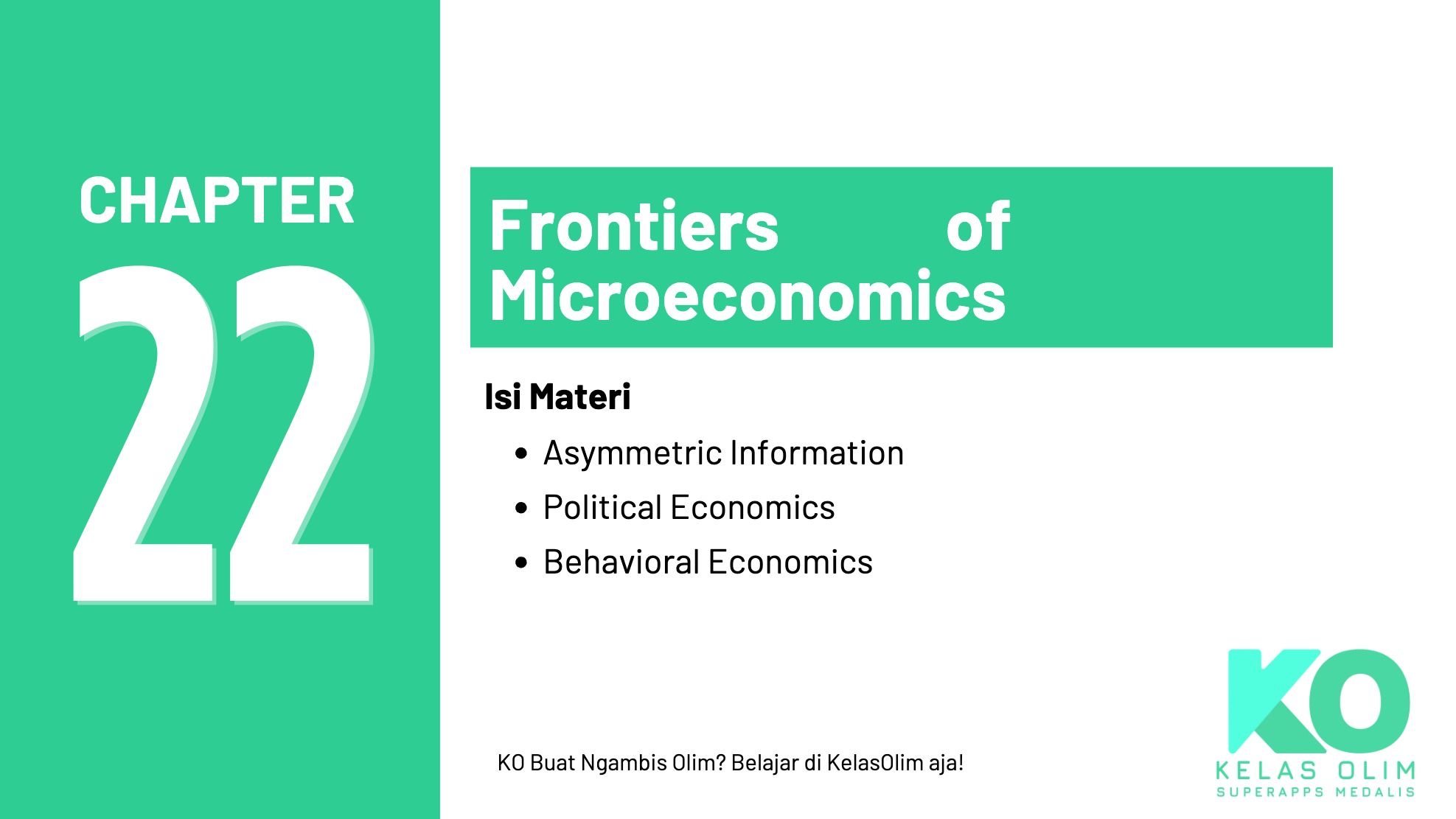 Chapter 22 - Frontiers of Microeconomics