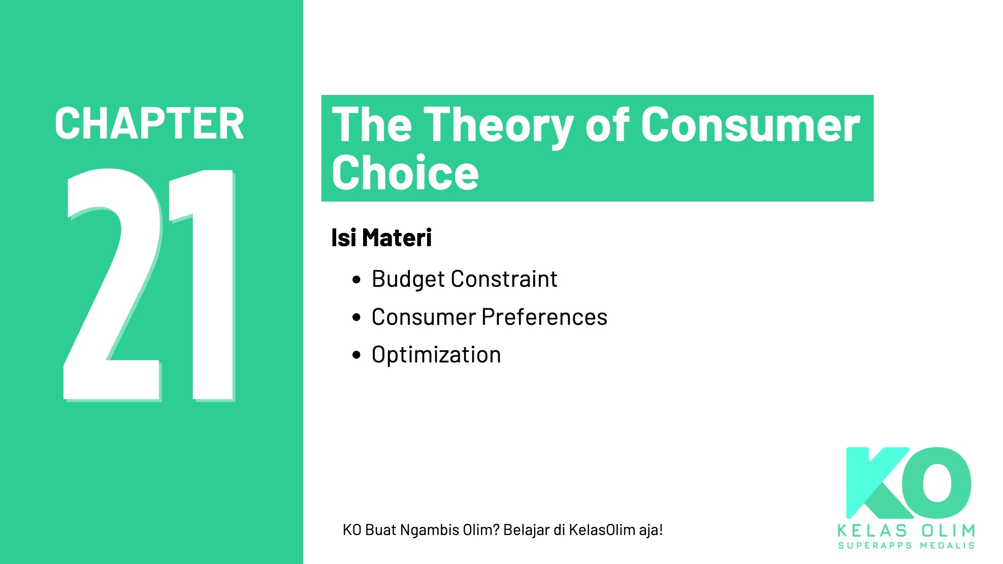 Chapter 21 - The Theory of Consumer Choice