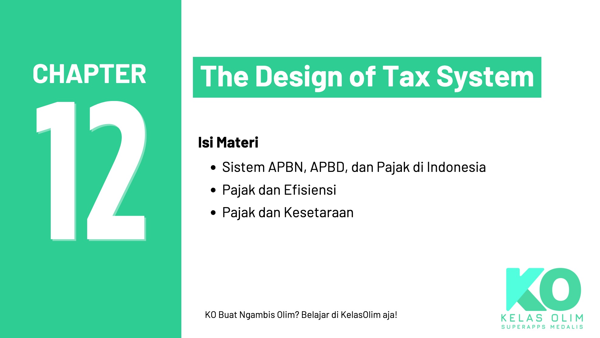 Chapter 12 - The Design of Tax System