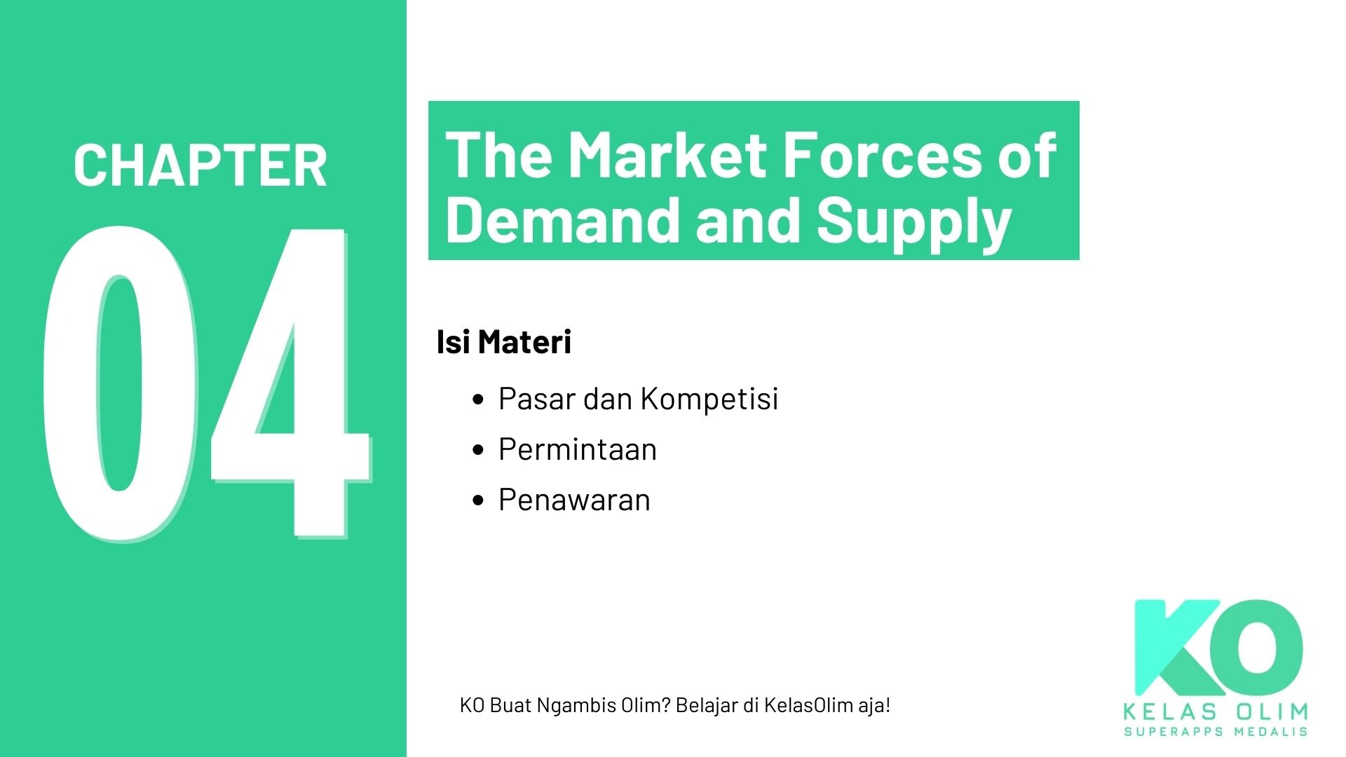 Chapter 4 - The Market Forces of Demand and Supply