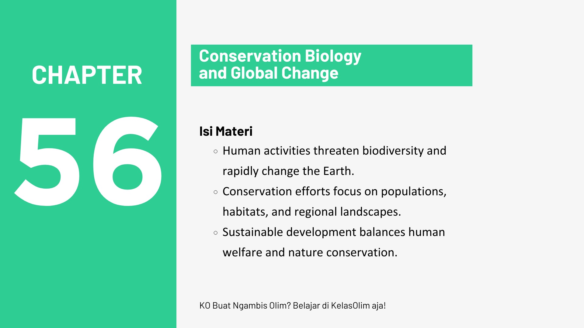 Conservation Biology and Global Change