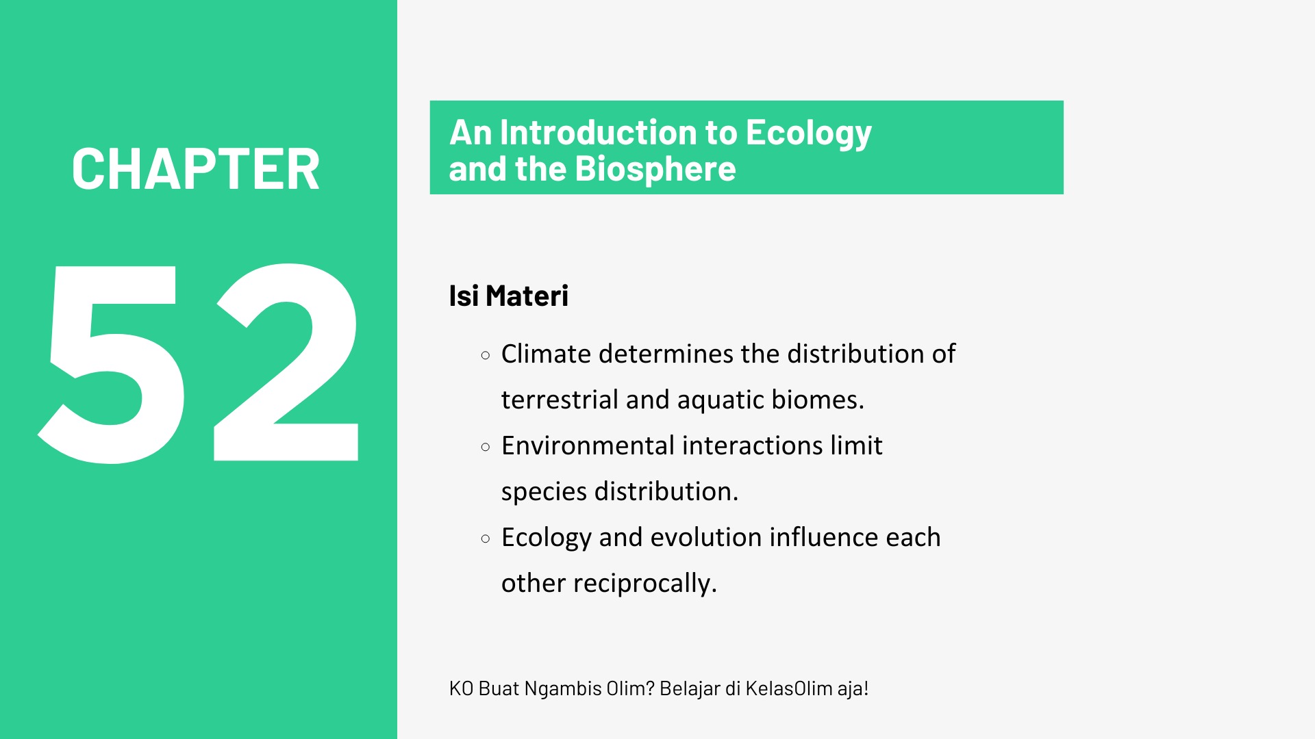 An Introduction to Ecology and the Biosphere