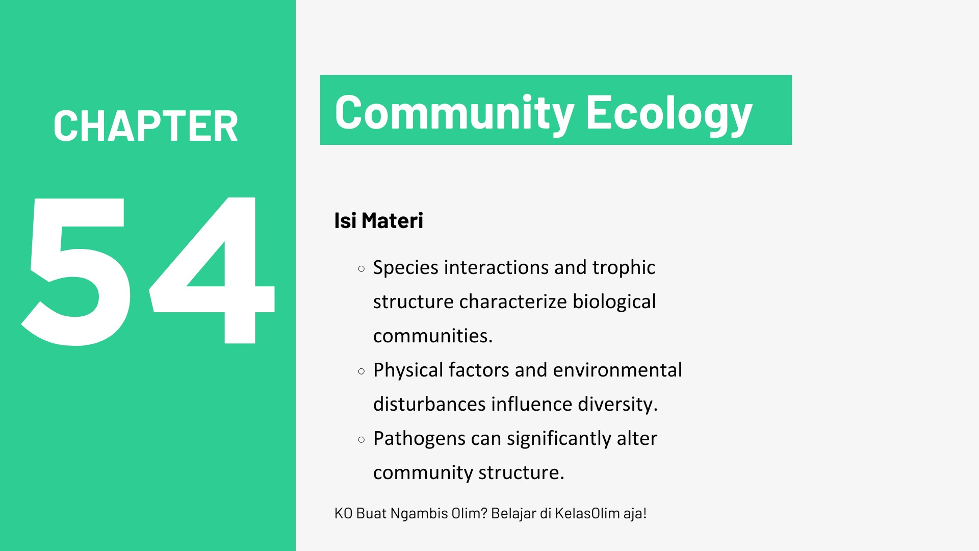 Community Ecology