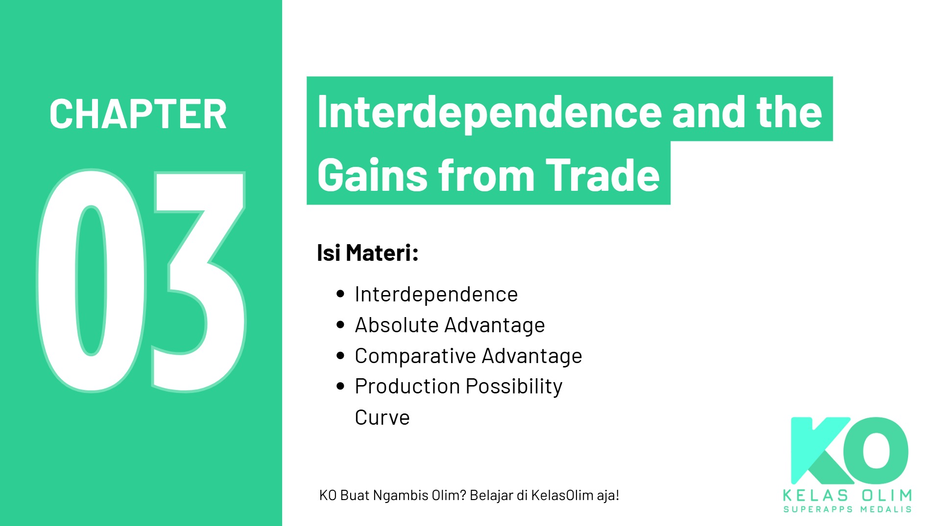 Chapter 3 - Interdependence and Gains from Trade (Coming Soon)