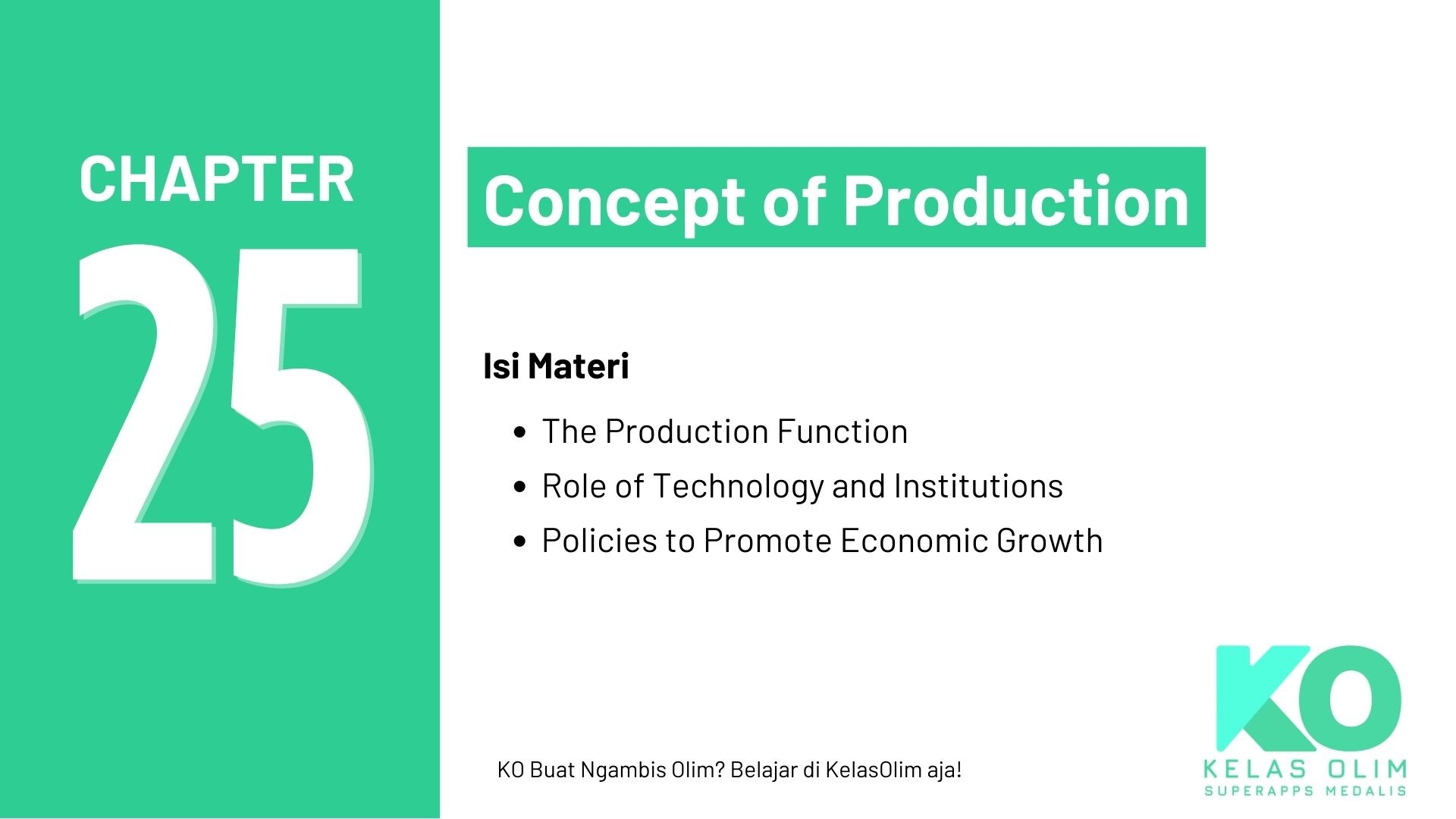 Chapter 25 - Concept of Production (Coming Soon)