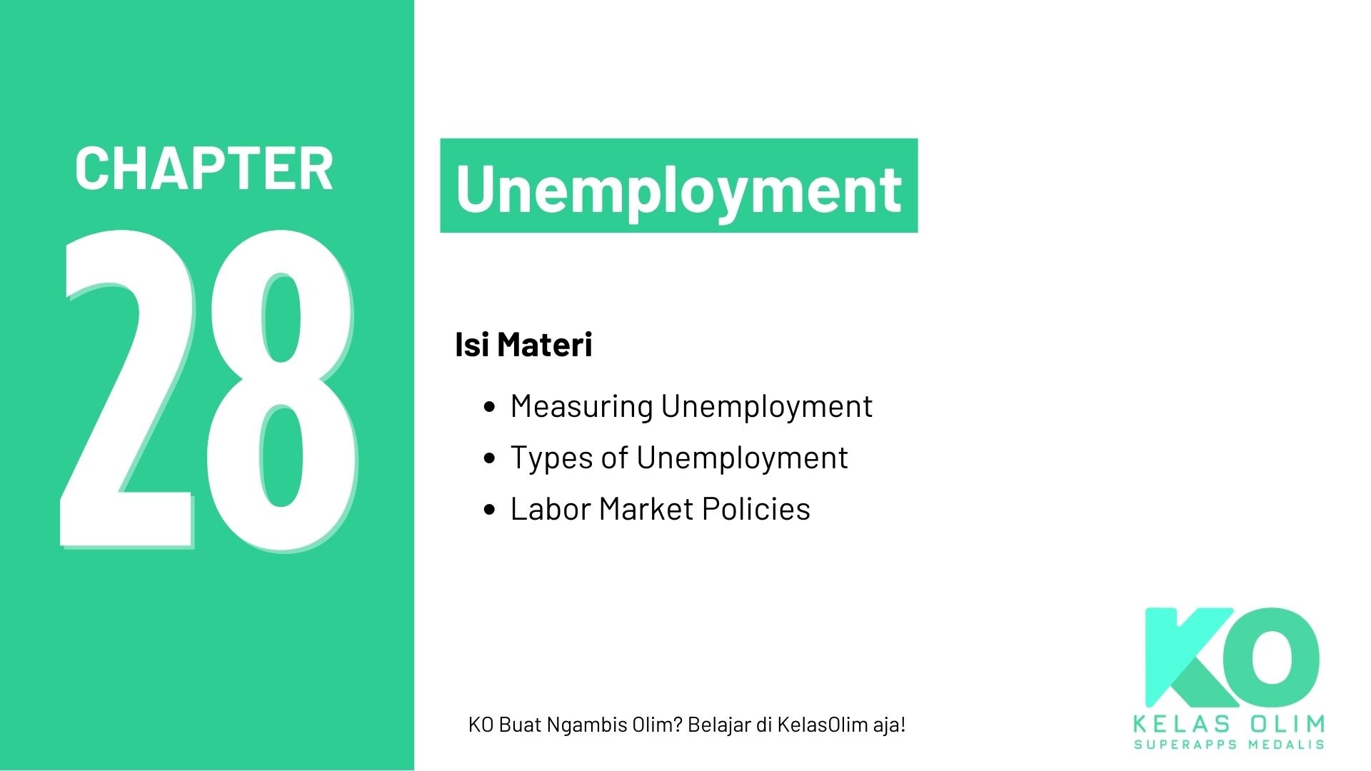 Chapter 28 - Unemployment (Coming Soon)