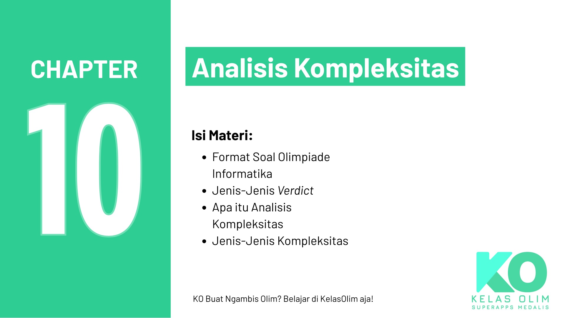 Bab 10: Analisis Kompleksitas