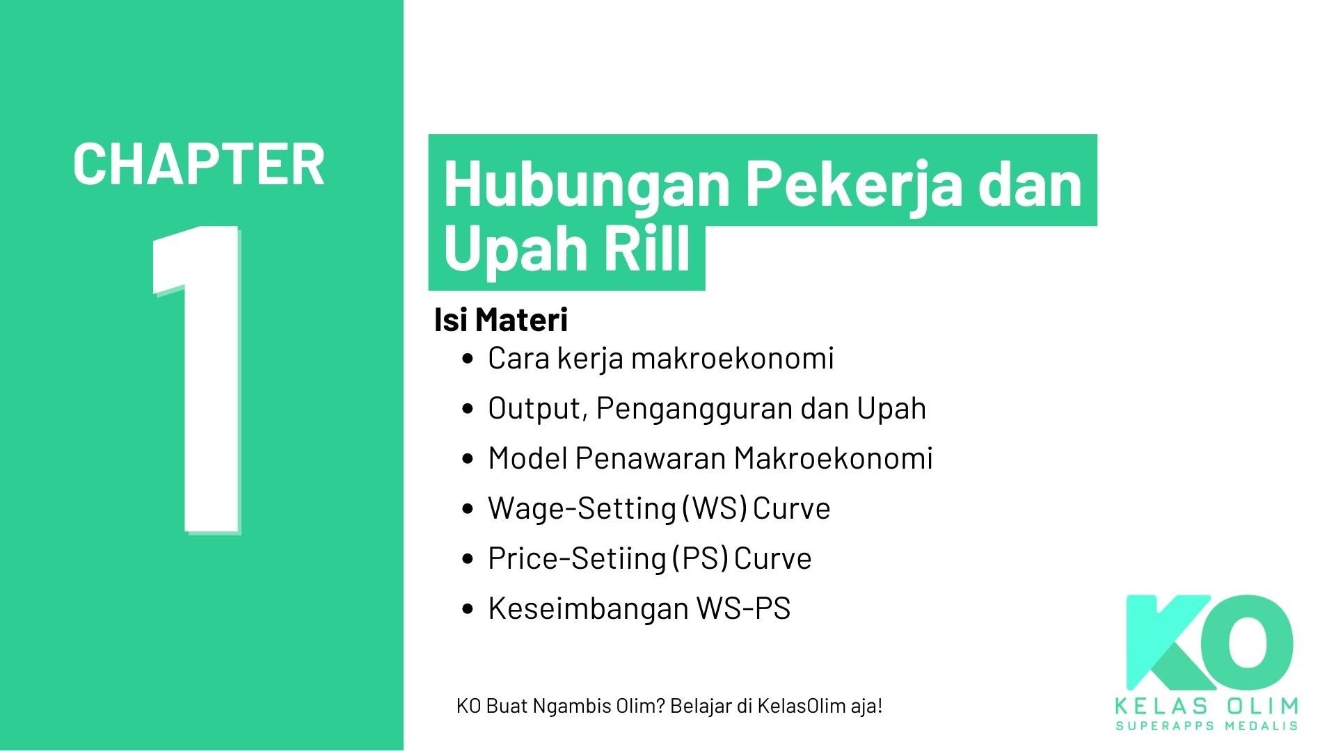 Chapter 1 - Hubungan Pekerja dan Upah Rill