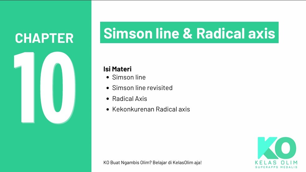 Chapter 10 - Simson line & Radical axis