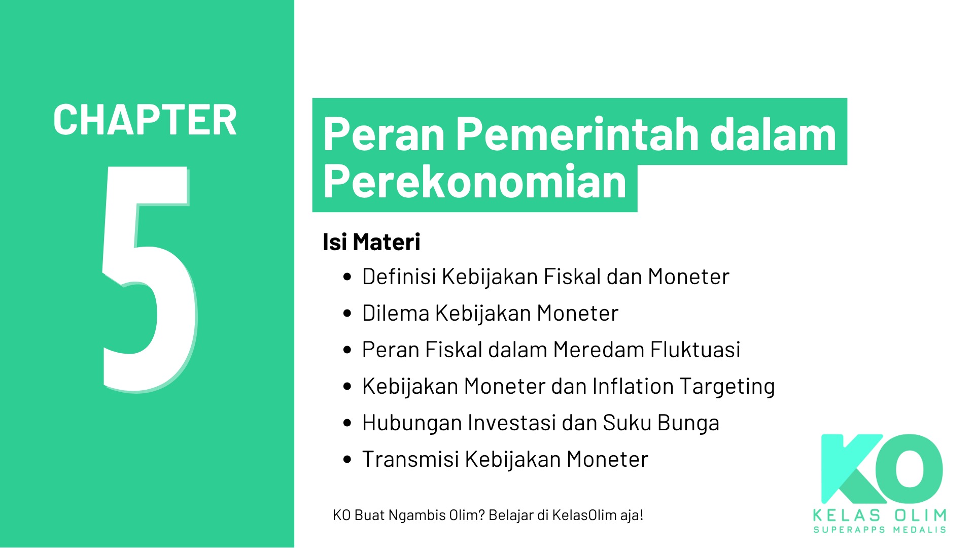 Chapter 5 - Peran Pemerintah dalam Perekonomian
