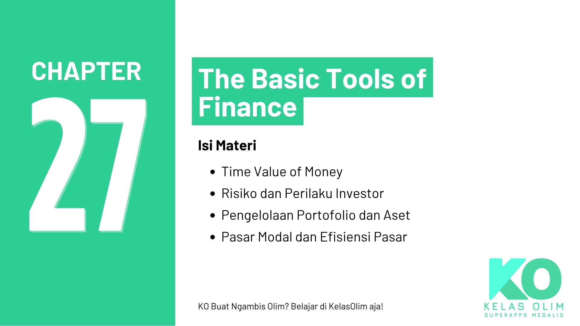Chapter 27 - Basic of Finance (Coming Soon)
