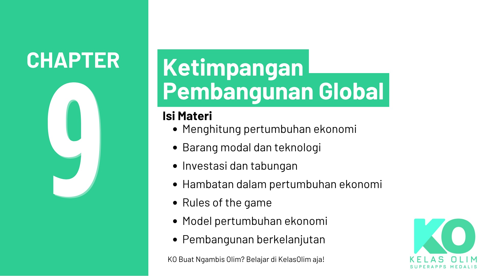 Chapter 9 Macroeconomic - Ketimpangan Pembangunan Global