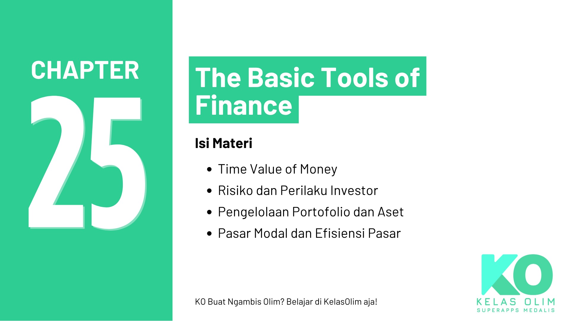 Chapter 25 - The Basic Tools of Finance
