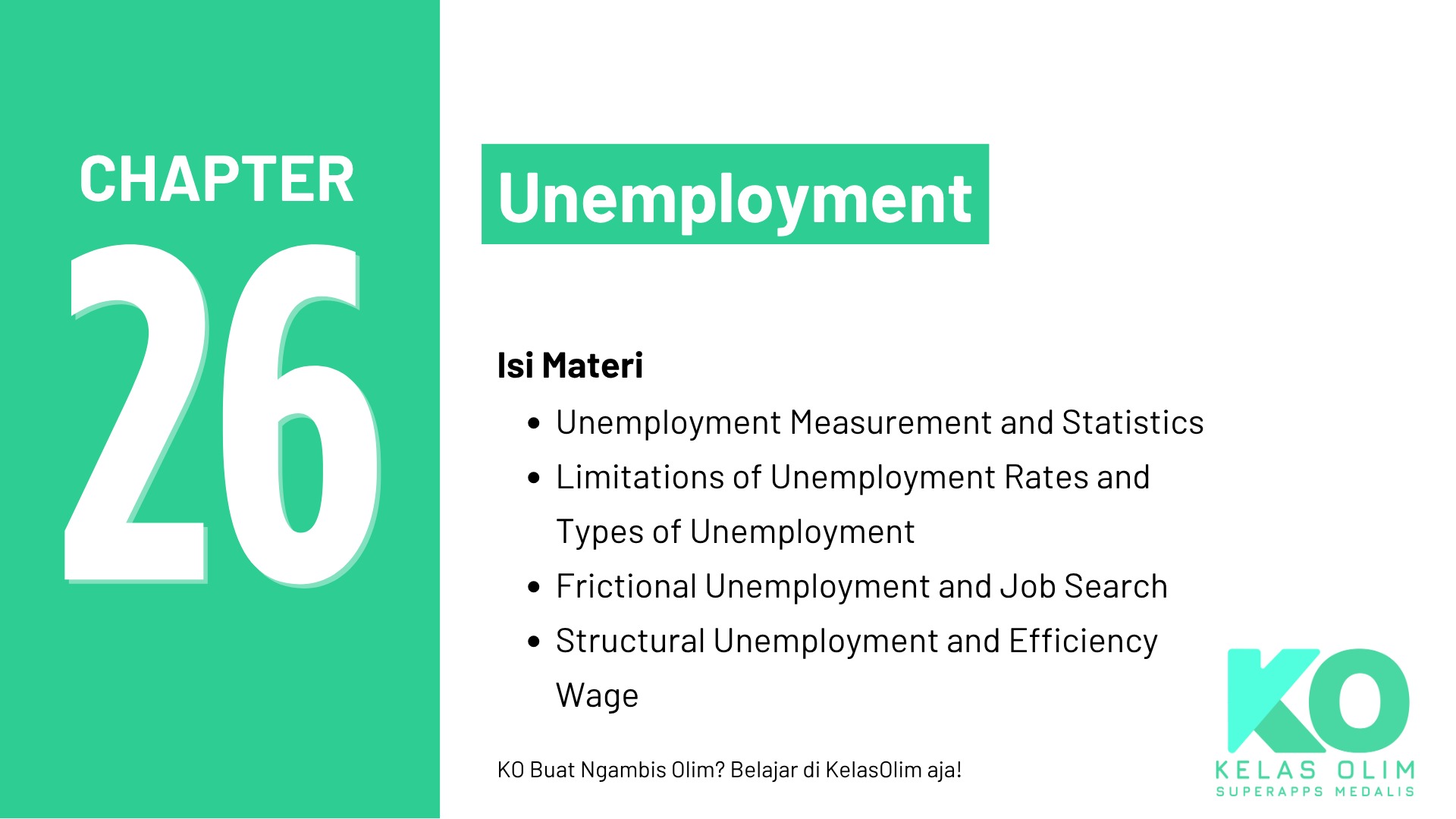 Chapter 26 - Unemployment