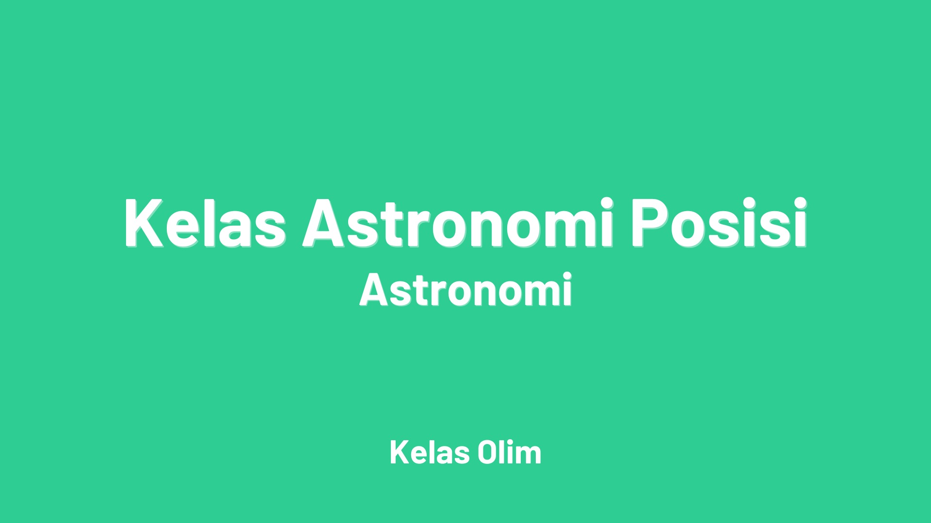 Astronomi Posisi